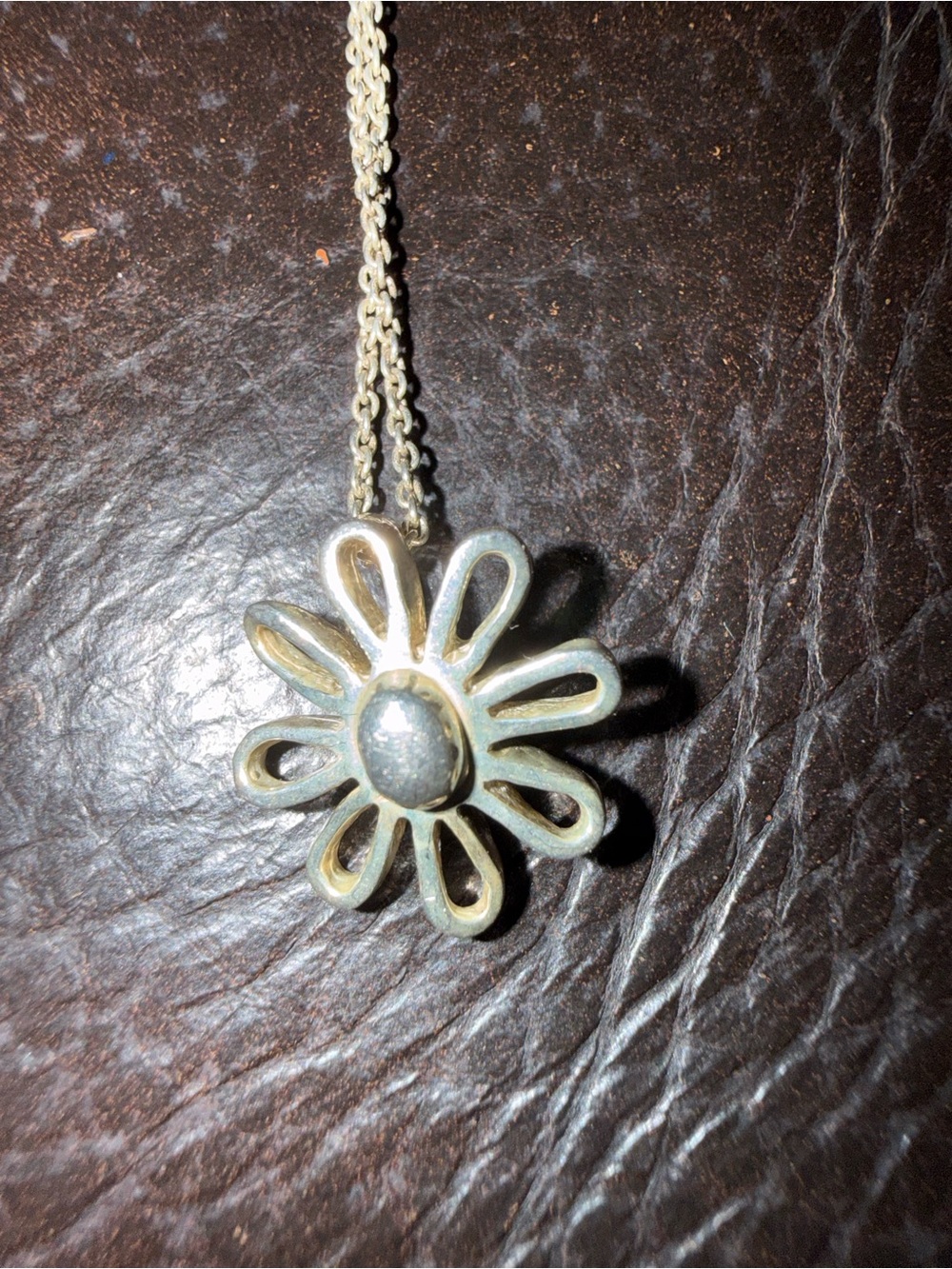 Tiffany & Co. Sterling Silver Daisy Pendant Necklace